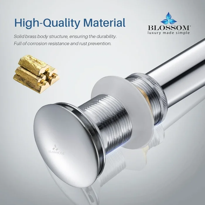 1-1/4 ” Brass Pop up with NO Overflow – BA02 002