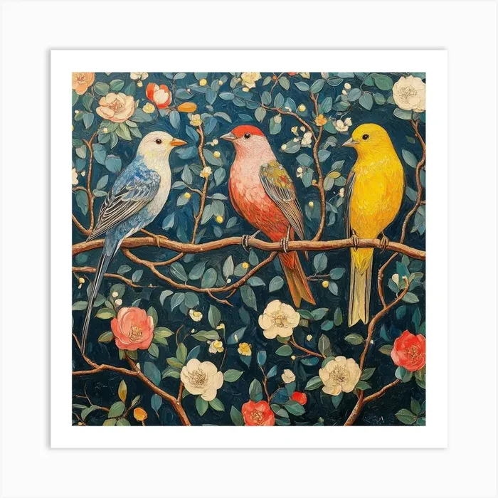 1anamulhaqueanik William Morris Exhibition Birds Series Painting 8ec90ec2 3ad8 4b59 A976 E59a814ebcde Topaz Upscale 2x Art PrintS by Saiful