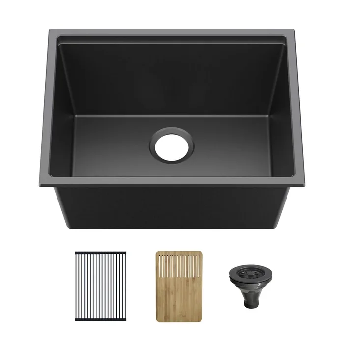 25 ” Undermount Workstation Single Bowl Quartz Kitchen Sink