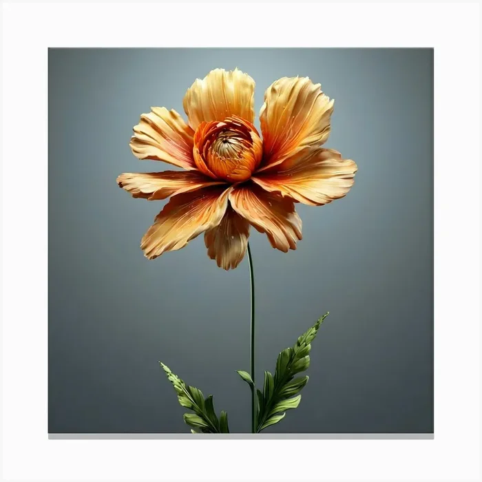 3d Rendering Of A Flower Canvas Print by Art shop