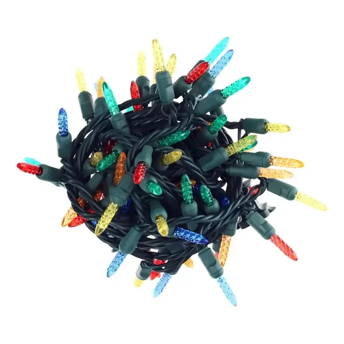 50 Multicolor LED Christmas Lights, 4 ” Spacing
