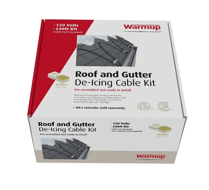60ft Roof & Gutter constant wattage kit with plug. 120V, 5W/lin.ft. – 300 Watts