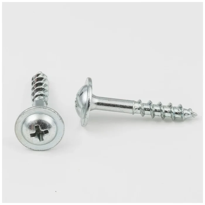 #8 x 1-1/8 ” Zinc Plated Phillips Drive Coarse Thread Large Washer Head Screw Sold by the Keg