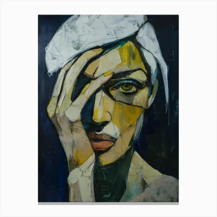 ‘A Woman In A Hat’ Canvas Print by Moving Clouds Art