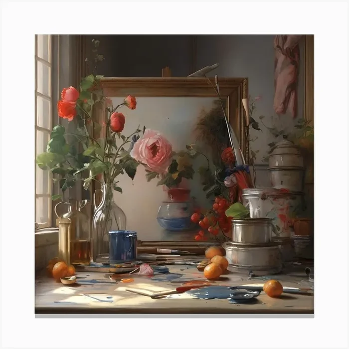 ‘Artist’S Studio’ Canvas Print by ziyadabusiyam