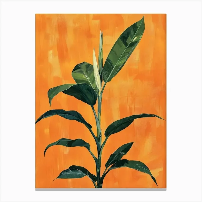 ‘Banana Plant’ 1 Canvas Print by Moving Clouds Art