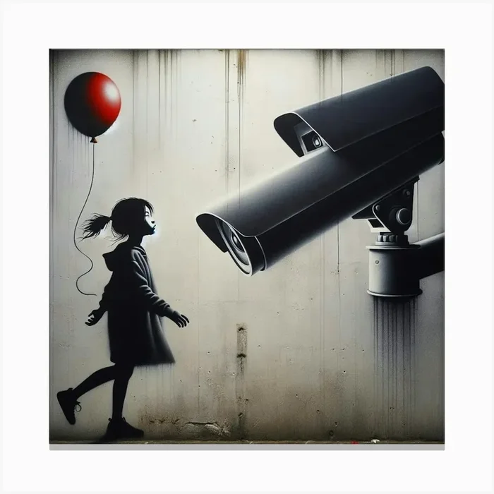 ‘Banksy inspired Canvas Print by Sam at Artful Ai Blog