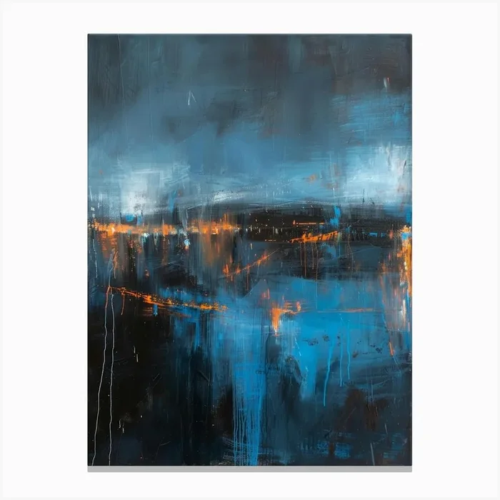 ‘Blue Light’ Canvas Print by Moving Clouds Art