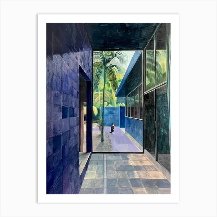 ‘Blue Room’ 1 Art Print by Moving Clouds Art