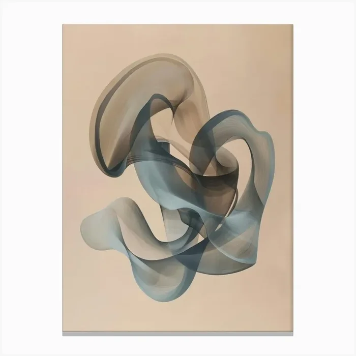 ‘Blue Smoke’ Canvas PrintBP by Bilge Paksoylu