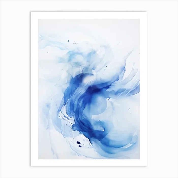 ‘Blue Water’ 1 Art Print by Moving Clouds Art