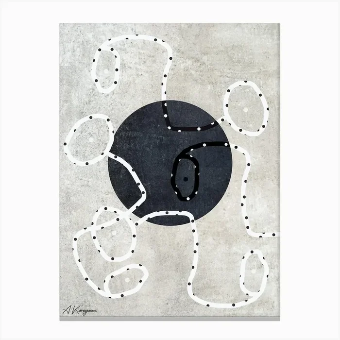 ‘Circle’ and ‘Snakes’ Abstract Canvas PrintAB by Art by Adam Karayiannis