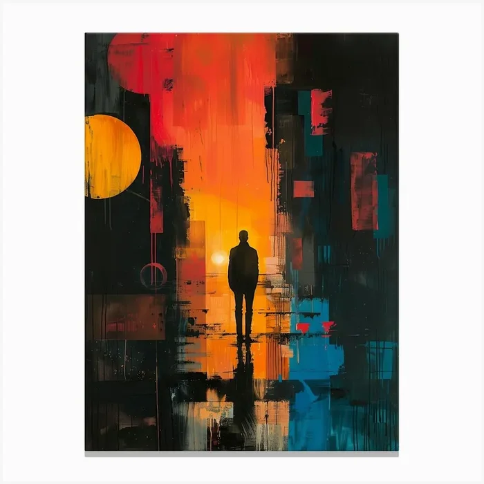 ‘Cityscape’ 3 Canvas Print by DamianLuna