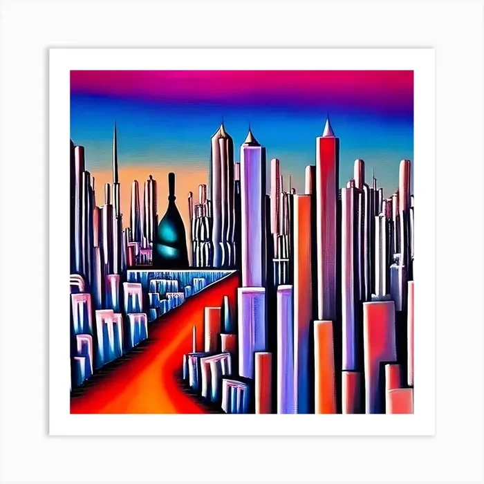 ‘Cityscape I’ Art Print by Vert Romani