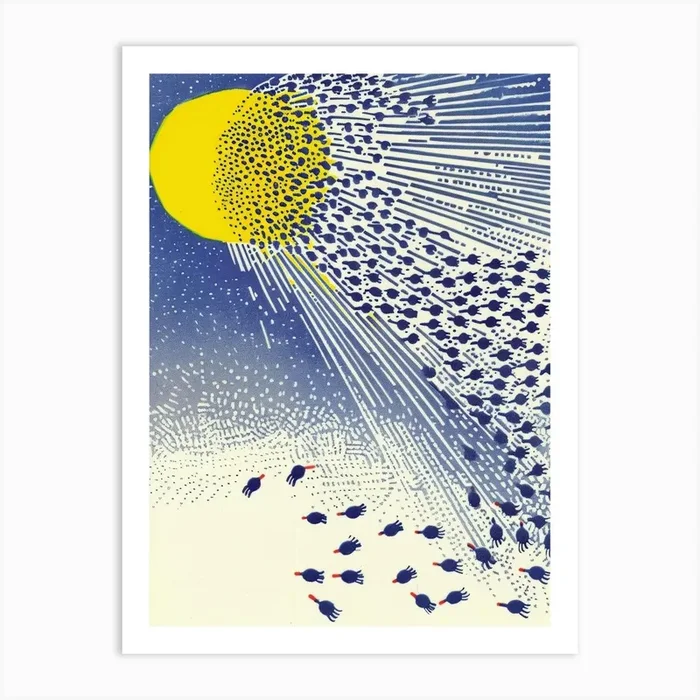 ‘Flying Fish’ 1 Art Print by Moving Clouds Art