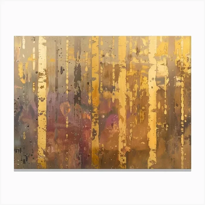 ‘Golden Trees’ 1 Canvas Print by Moving Clouds Art