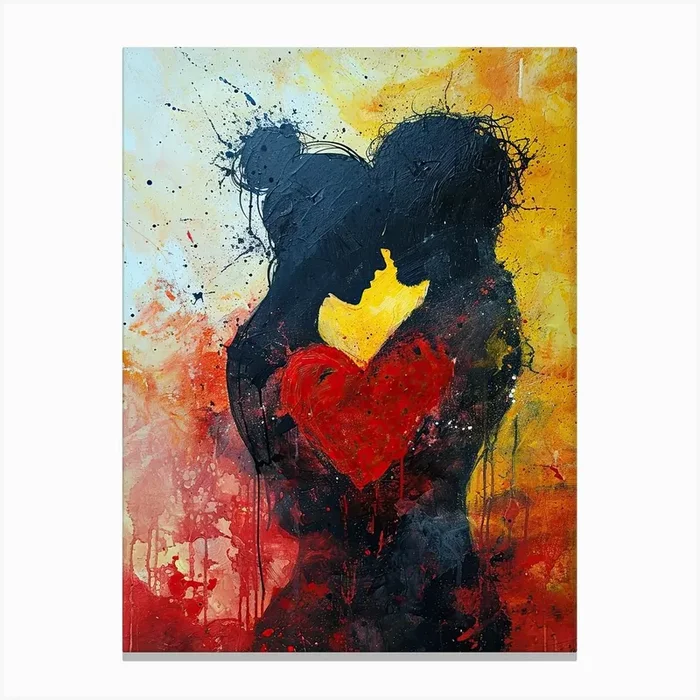 ‘Love’, Abstract Canvas Print by Art-Syndicate