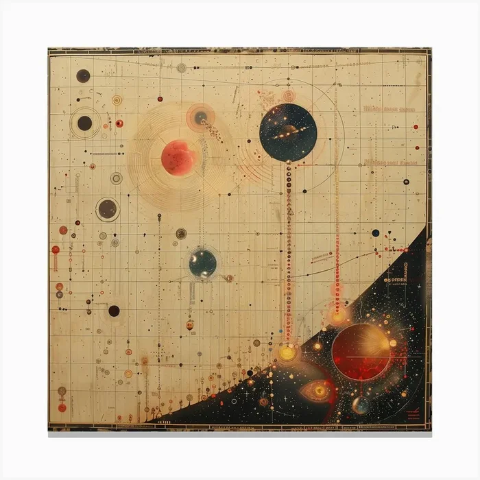 ‘Solar System’ Canvas Print by AI & Designs by Nina