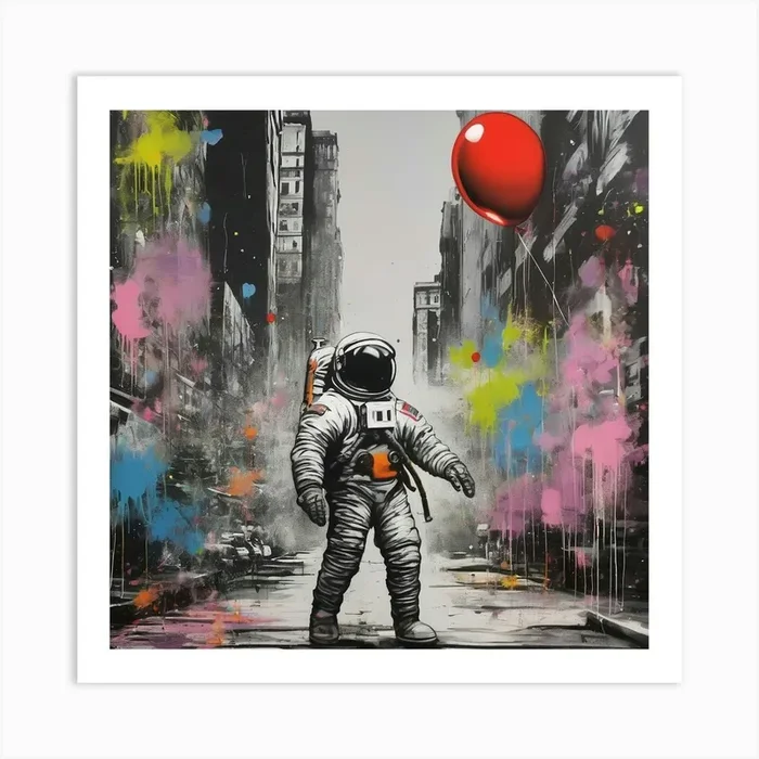 ‘Spaceballoon’ Art PrintA by AliBongo
