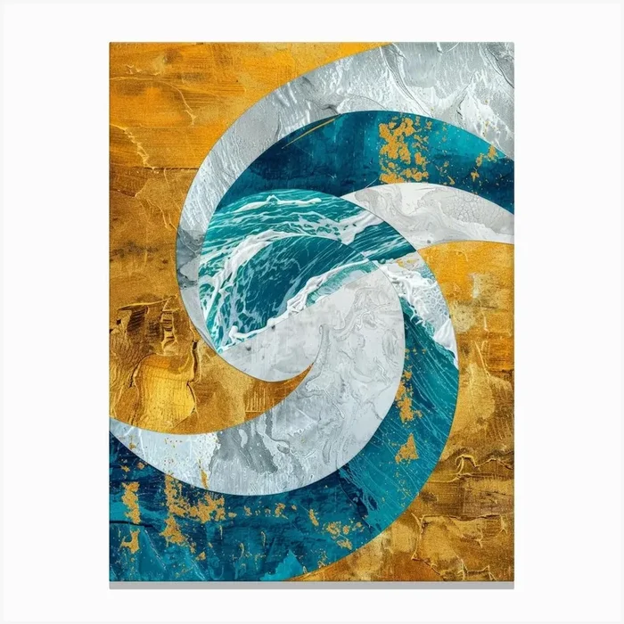 ‘Spiral Wave’ Canvas Print by Moving Clouds Art