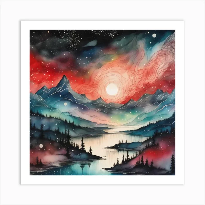 ‘Sunrise’ Art Print by Sleman Rabea