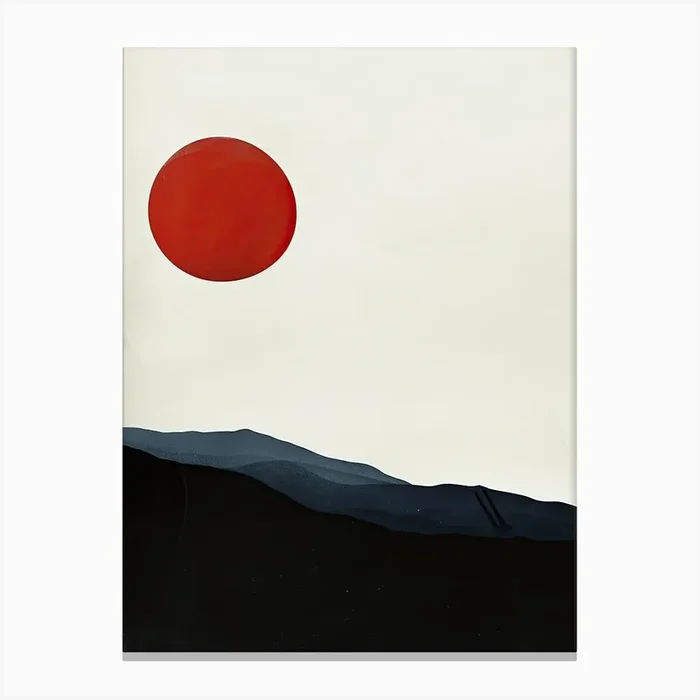 ‘Sunrise’, Minimalism Canvas Print by Art-Syndicate