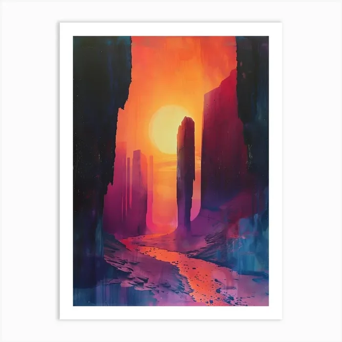 ‘Sunset’ 3 Art Print by DamianLuna