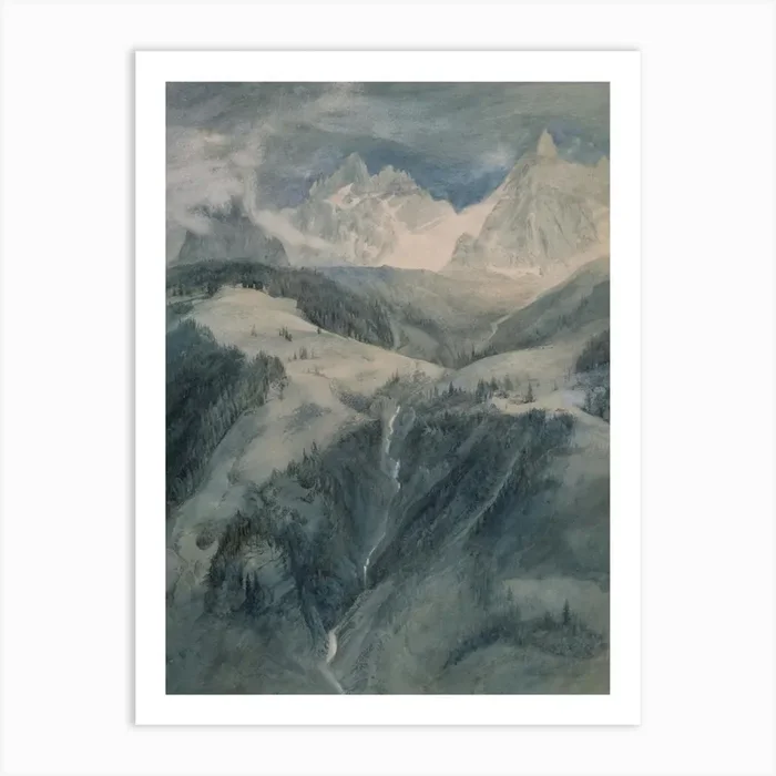 ‘Swiss Mountains’ Art Print by Art shop
