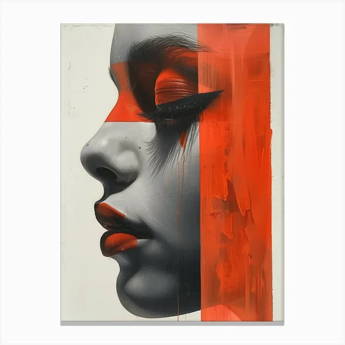 ‘The Face’ 3 Canvas Print by DamianLuna