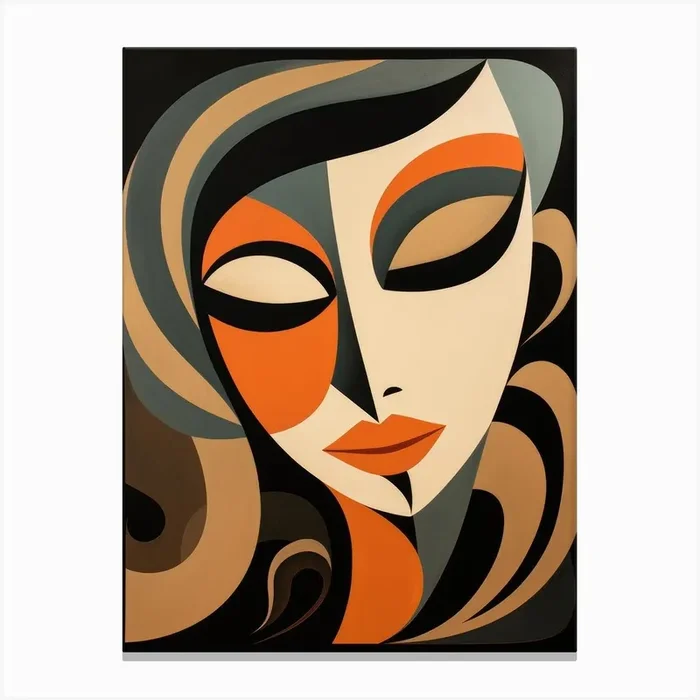 ‘The Face Of A Woman’ Canvas Print by Moving Clouds Art