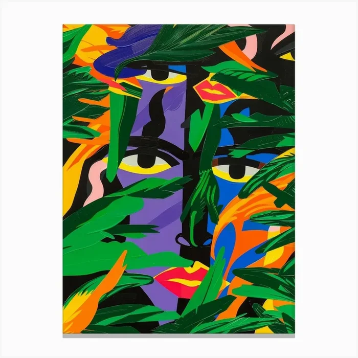 ‘The Face Of The Jungle’ Canvas Print by Moving Clouds Art