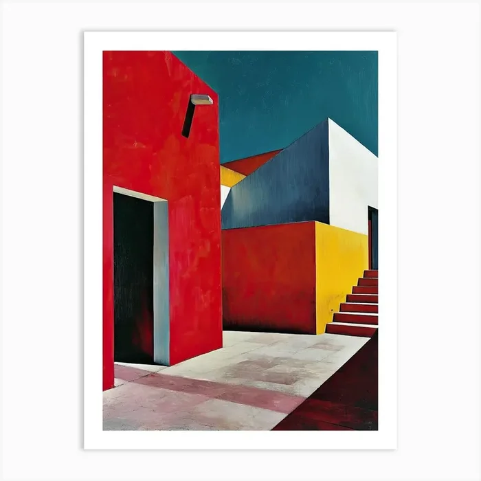 ‘The House’ Minimalism, Surrealism Art Print by Art-Syndicate