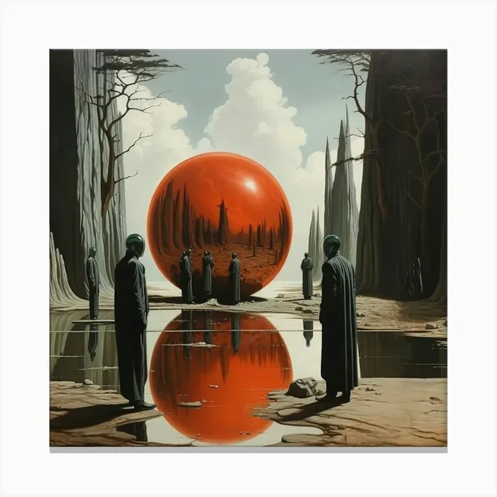 ‘The Red Ball’ Canvas Print by mamodesign