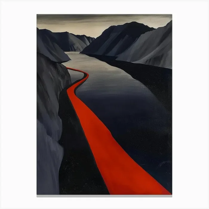 ‘The Red Line’ Canvas Print by Moving Clouds Art
