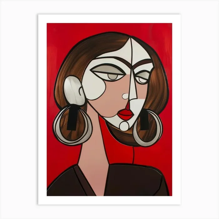 ‘The Woman In Red’ 2 Art Print by Moving Clouds Art
