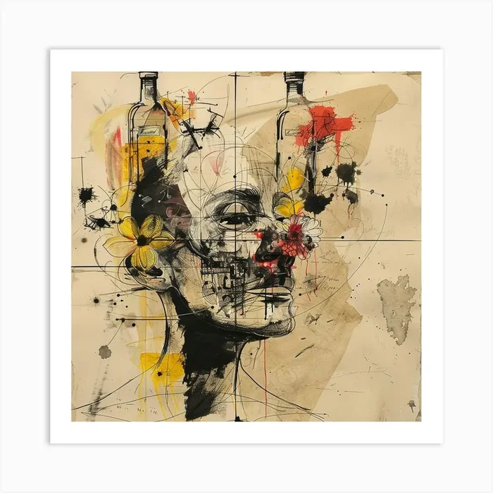 ‘The Woman With The Bottle’ Art Print by ThatWorksMedia