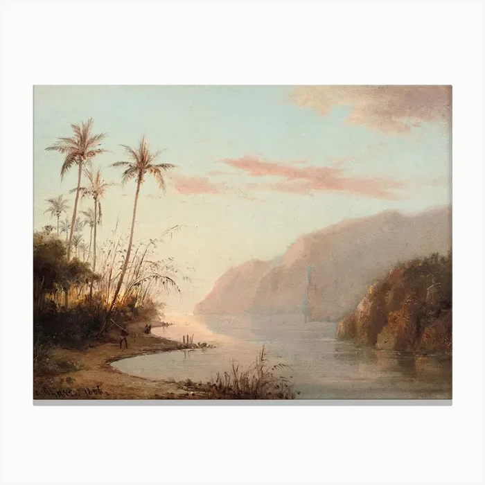 A Creek In St Thomas Virgin Islands, Camille Pisarro Canvas Print by Fy! Classic Art Prints and Posters