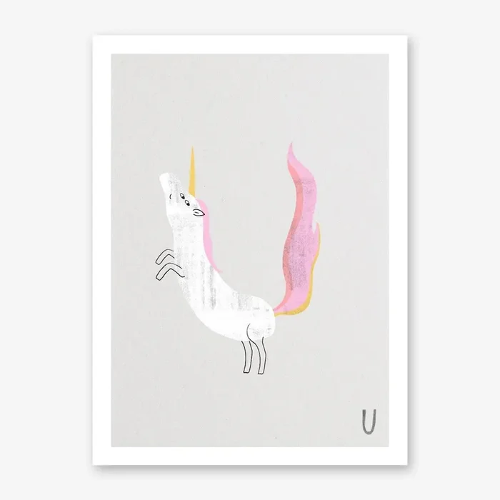 ABC Kids U Art Print by Type Alive