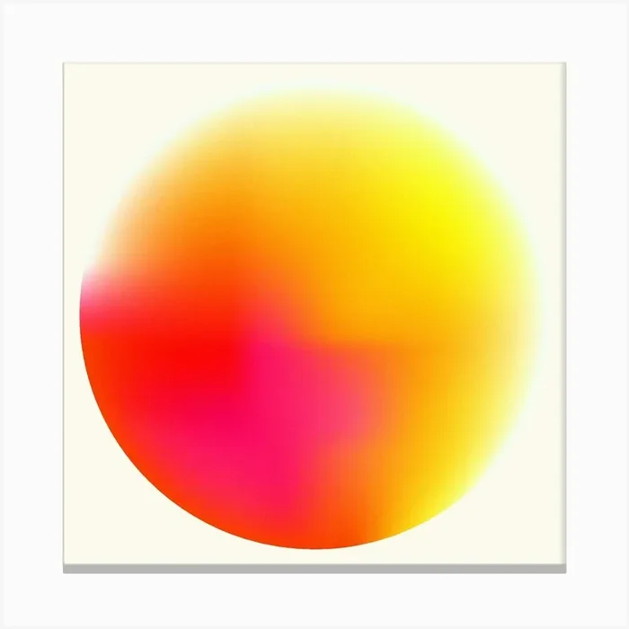 Abstarct Sphere Yellow And Orange Canvas Print by showmemars