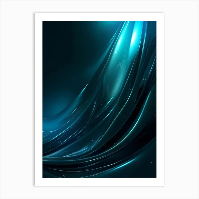 Abstract Blue Background 3 Art PrintL by Laytajorus