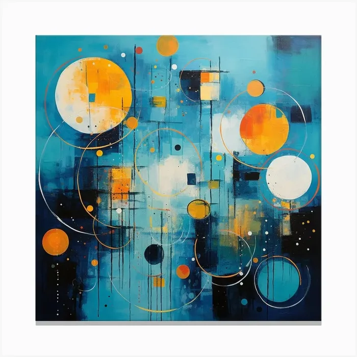 Abstract Circles Canvas Print by Olya Enina