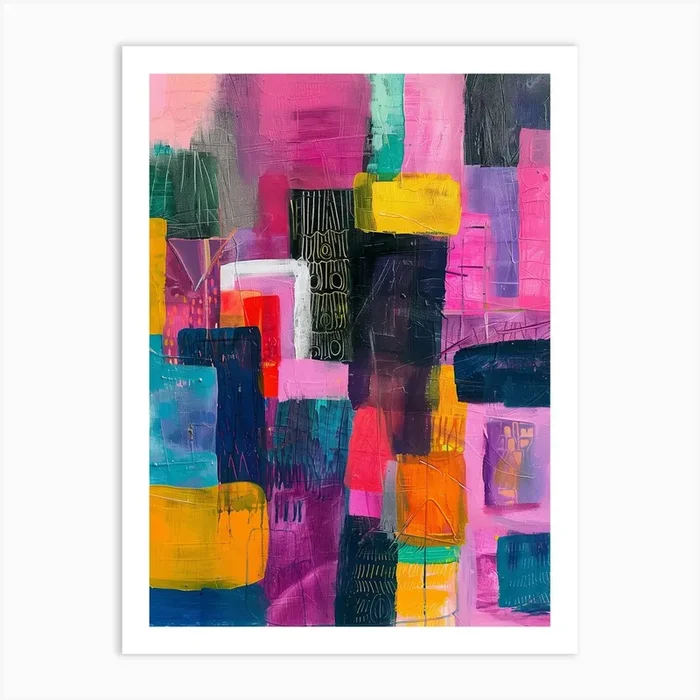 Abstract Cityscape 2 Art Print by DamianLuna