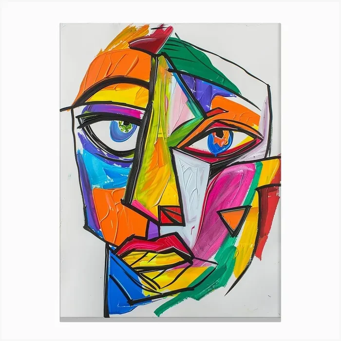 Abstract Face Canvas Print by Pierce Millington Gallery
