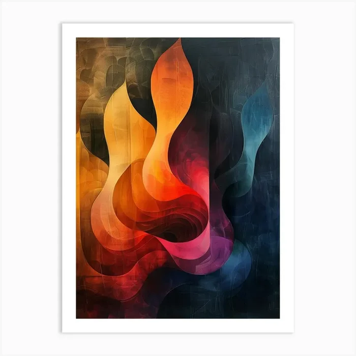 Abstract Flames 1 Art Print by DamianLuna