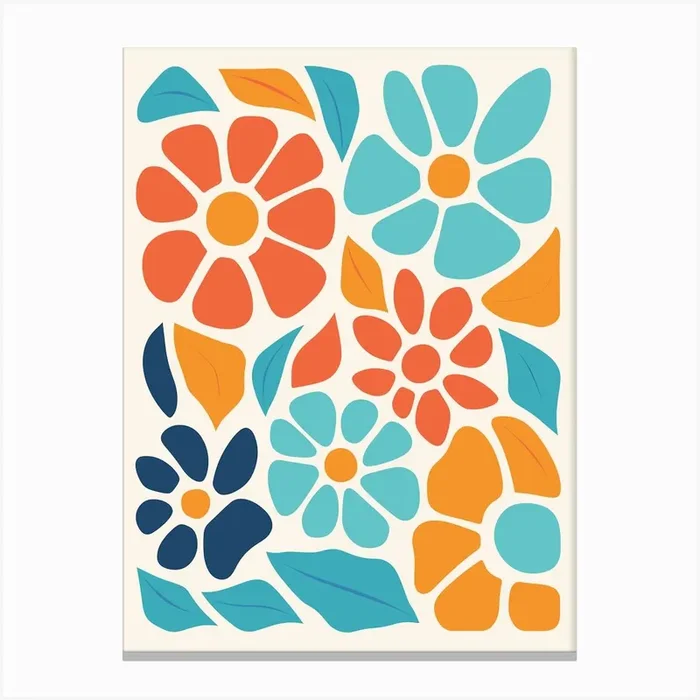 Abstract Floral Pattern 35 Canvas Print by BestArt