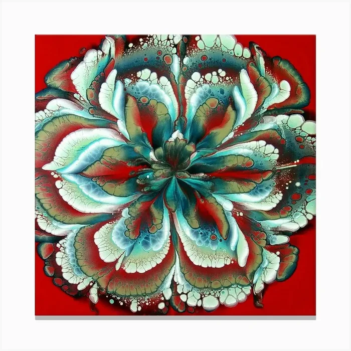 Abstract Flower Painting 1 Canvas Print by Art shop