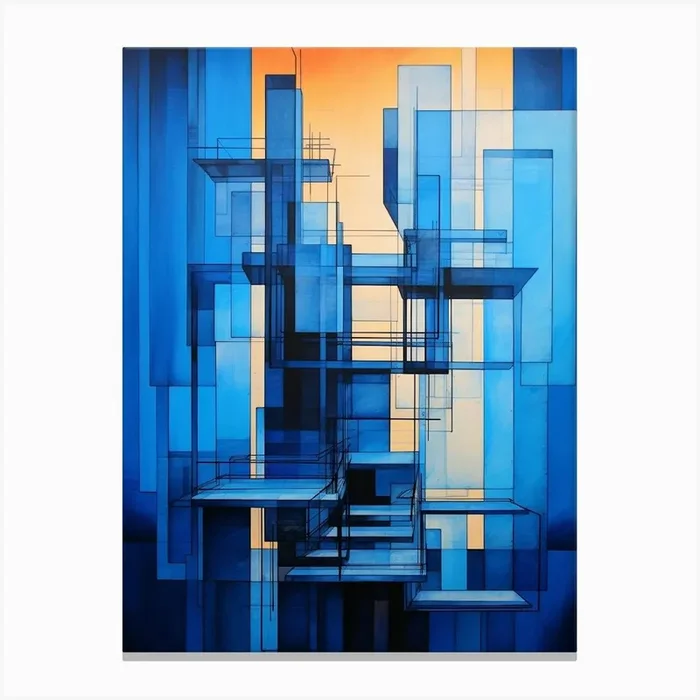 Abstract Geometric Architecture 10 Canvas Print by Abstract Art Expressions