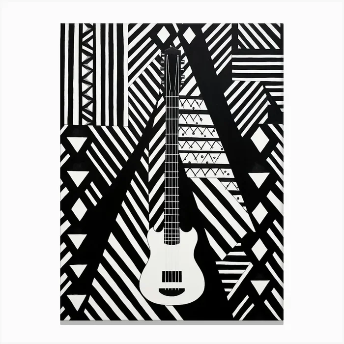 Abstract Geometric Music Illustration 7 Canvas Print by Abstract Art Expressions