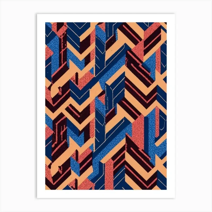 Abstract Geometric Pattern 3 Art Print by Art shop