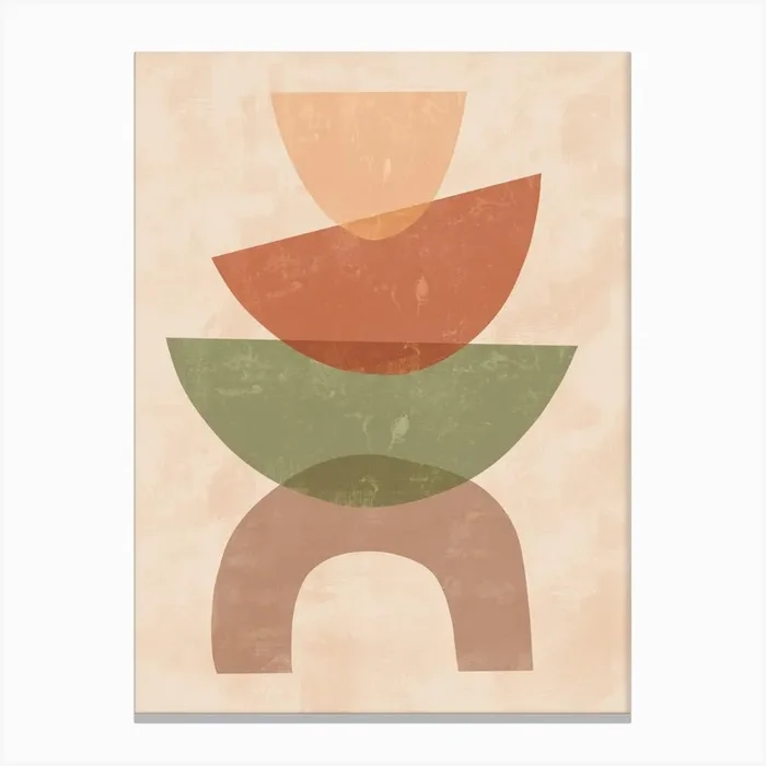 Abstract Geometric Shapes 1 Canvas Print by BestArt